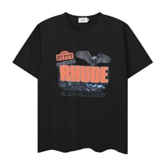 51STYLE RHUDE High Quality Men 100% Cotton Charm Short Sleeve Polo T-Shirt M-2XL