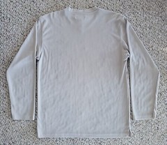 Damante Long Sleeve V-Neck Polyester Ribbed Shirt Beige / Cream, Medium