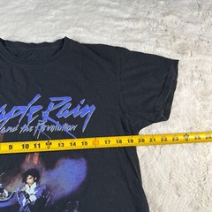 Prince Purple Rain Mens Medium Black Graphic Crew Neck Short Sleeves T-Shirt