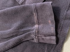 Eddie Bauer Men’s Vintage Waffle Knit Henley Long Sleeve Shirt Navy XL Heavy Wt