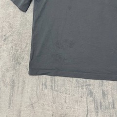 Uniqlo U AIRism T-Shirt Mens Small Dark Gray Cotton Everyday Wear Oversized Logo