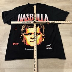 UFC Hasbulla Shirt Men’s XL Black Short Sleeve Cotton Crew Neck Fighting*