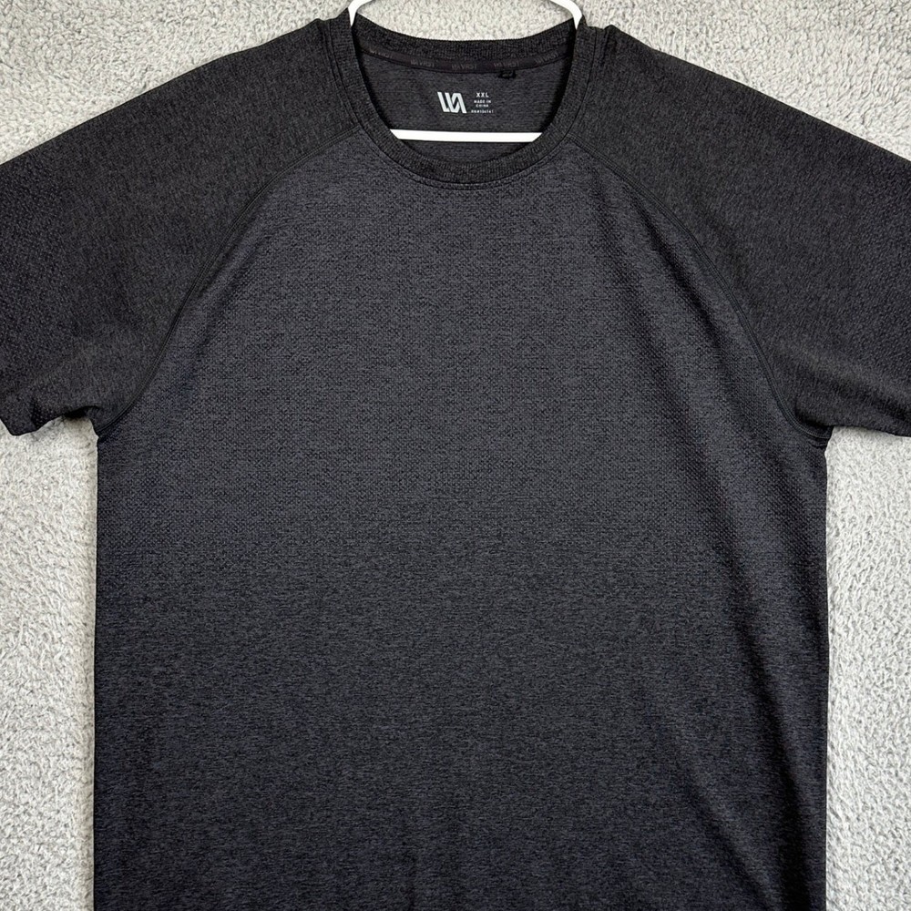VRST T-Shirt Short Sleeve Tee Mens 2XL Black Gray Athletic Performance Crewneck