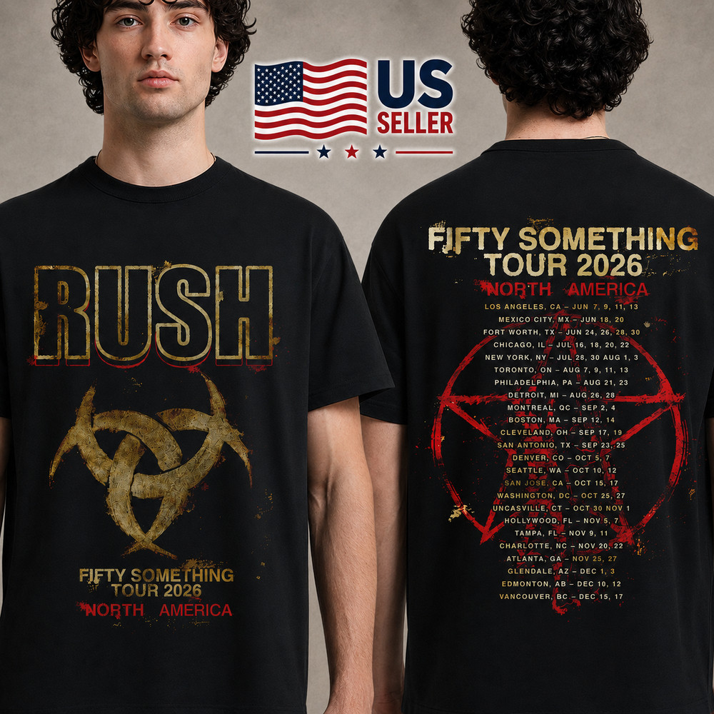 HOT ITEM!! Rush Fifty Something Tour 2026 Stage Logo T-Shirt