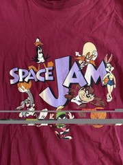 Vintage Space Jam Looney Tunes Graphic Tee Red Short Sleeve Size L