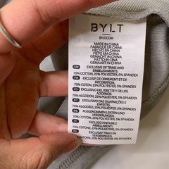 BYLT Shirt Mens XXL Grey Lux Classic Fit Long Sleeve 4 Way Stretch Straight Hem