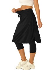 Women 20″ Knee Length Tennis Skirt with Built in Legging Golf Skirts Skirted …