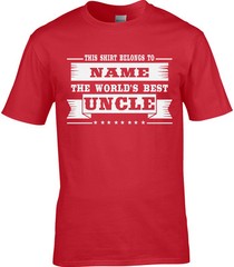 Uncle Mens Personalised T-Shirt Gift Relative Birthday Present Family Funny Joke
