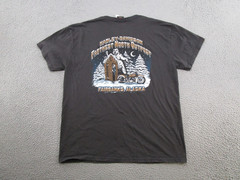 Harley Davidson Skeleton Skull Ride Fairbanks Alaska Shirt Size XL Biker