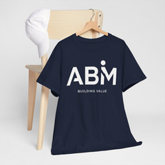 ABM Building Industries Logo T-Shirt Mens USA Graphic Tee Casual Cotton