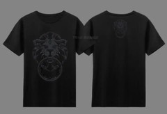 Fashion Trend Graphic Loose Print Summer Short Sleeve Luxury Men Black T-Shirt