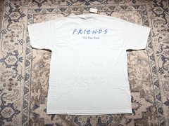 VTG 04” NBC Store FRIENDS Embroidered Logo TV Show Cast White T-Shirt Sz XL NWT