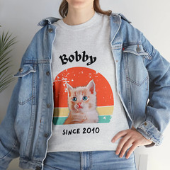 Customise Your Pet Photo Unisex T-shirt – Retro Vintage Style