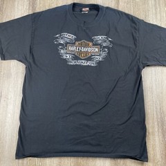 Harley Davidson T Shirt Work Sucks It’s Time To Ride Y2K Men’s 2XL Hanes Beefy T
