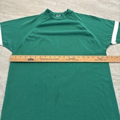 Vintage 70s 80s Champion Blank Single Stitch Varsity T Shirt XL USA Green True