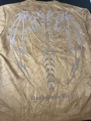 “Unsbakable Cluh” T-Shirt Soft Faux Suede Fabric Men’s Brown T-Shirt Sz L *Read*