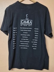 Anvil Camila Tour T Shirt Dejarte De Amar 2011 US Dates Double Sided Size Large