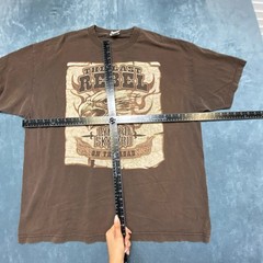 VTG AAA Lynyrd Skynyrd The Last Rebel T Shirt Mens 2XL Brown Graphic Print