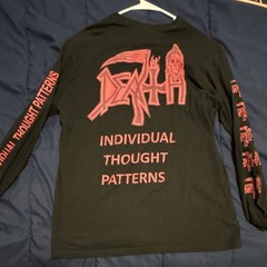 Death Thought Patterns Black Long Sleeve T-Shirt L B&C Collection