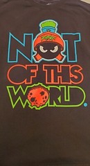 Marvin Martian Looney Tunes Rufnek Black T-Shirt Not of This World Size L Large