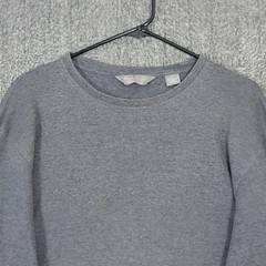 Daniel Cremieux T-Shirt Mens Large Gray Long Sleeve 100% Pima Cotton Crewneck