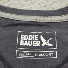 Eddie Bauer Shirt Mens T3XL Gray Classic Fit Short Sleeve Everyday Legend Tee