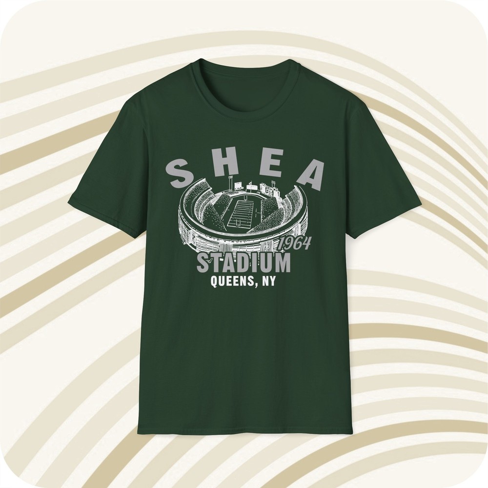 Throwbackmax Shea Stadium 1964 Classic Cut Football T-Shirt – New York Jets