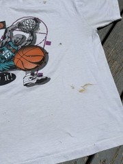 Vintage 90s Hoopfest Basketball Distressed And 1 Tee Shirt Mens Medium White