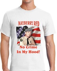 No Crime in my Hood Barney Fife T shirt for Men Apparel Short Sleeve Clothing