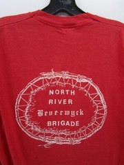 VINTAGE Shirt Men Medium Red Screen Stars 80s Beverwyck Brigade New York Hudson*
