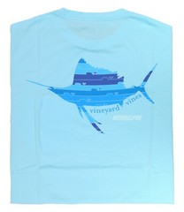 NWT Vineyard Vines Men SS Whale Pocket Crew T-Shirt Tee “SAILFISH WHALE LINE”