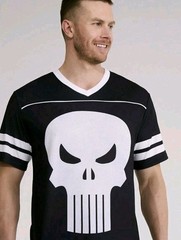 Marvel Punisher Men’s Graphic Football Jersey Size M 2 Sided NWT Free Ship