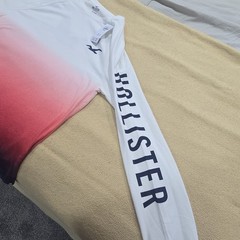 Hollister California Men’s M Long Sleeve Crew Neck Graphic Logo T-Shirt White