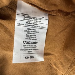 Carhartt Henley T-Shirt Mens Medium Brown New K84 Short Sleeve Pocket Tee