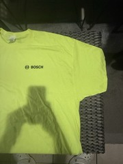 Bosch X Hanes Brand Caveman Logo Hi-Vis Green T-Shirt SZ US 3XL