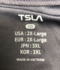 TSLA New Mens XXL 2X Rashguard Tee Shirt Surf Swim Water Sports Gear Grey Black