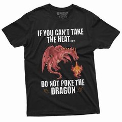 Men’s Funny Poke dragon T-shirt dont poke dragon funny Birthday gift tee