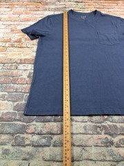 J Crew Vintage Jersey Relaxed Crew Neck Cotton Pocket T-Shirt Mens Large Blue