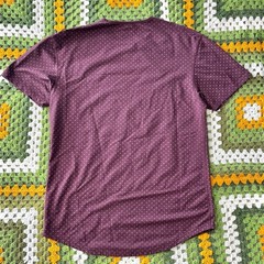 BYLT Basics Drop Cut Lux Shirt Short Sleeve Burgundy Polka Dots Men’s Large