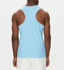 HUGO BOSS Sky Blue Regular Fit Beachwear Cotton TANK TOP MEDIUM