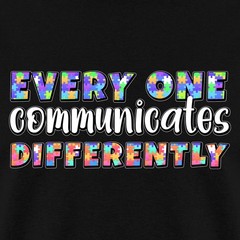 Autism Everyone Communicates Differently Men’s T-Shirt