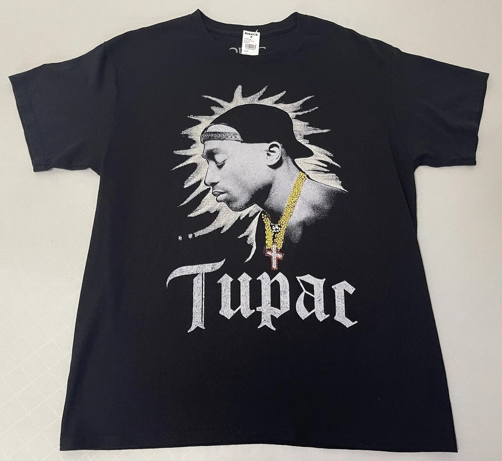NWT 2PAC T-Shirt Men’s Size Large Black Tupac Rap Tee Shirt Hip Hop Tee