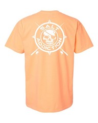 Salt Addiction Nautical Compass Fishing Short Sleeve T Shirt ocean