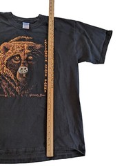 Vintage California State Parks 90s Grizzly Bear T Shirt Size XL Black CA Nature