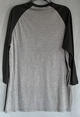 District Made Men’s XL T-Shirt 3/4 Sleeve Gray/Black Pink Peace Bus Free Spirit