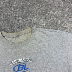 Vintage Bud Light Shirt Men Large Gray Football Logo Super Bowl NFL Alcohol Beer