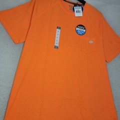 Dickies Shirt Mens 2XL XXL Orange Temp IQ Lightweight Performance Wicking NWT
