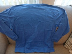 NEW Men’s GAP Ultra Soft Long Sleeve Boxy Tee, Blue, Size Large
