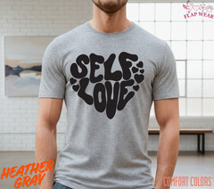 Unisex Self Love Retro Heart T shirt Men T shirt Women valanity Romantic