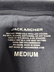 Jack Archer Shirt Mens Medium Gray Short Sleeve Curved Hem Stretch Tagless Tee